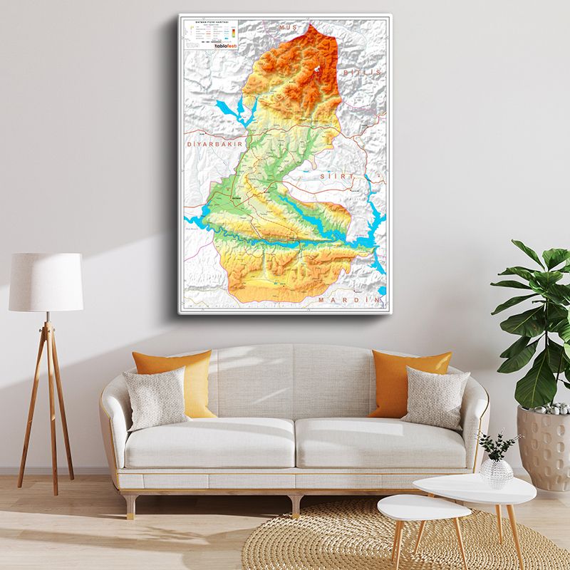 Harita Kanvas Tablo 3