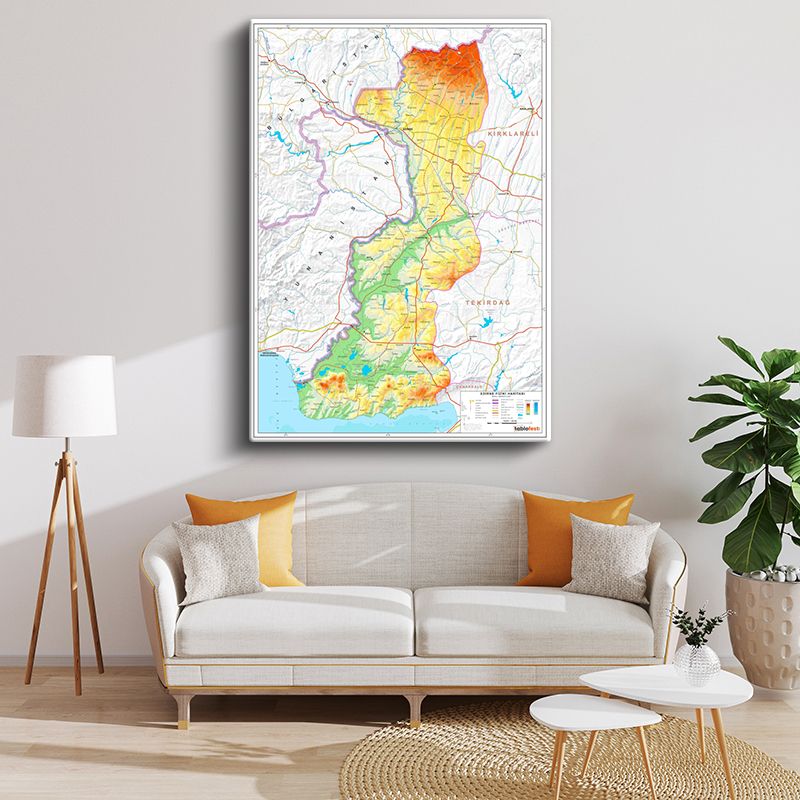 Harita Kanvas Tablo 13