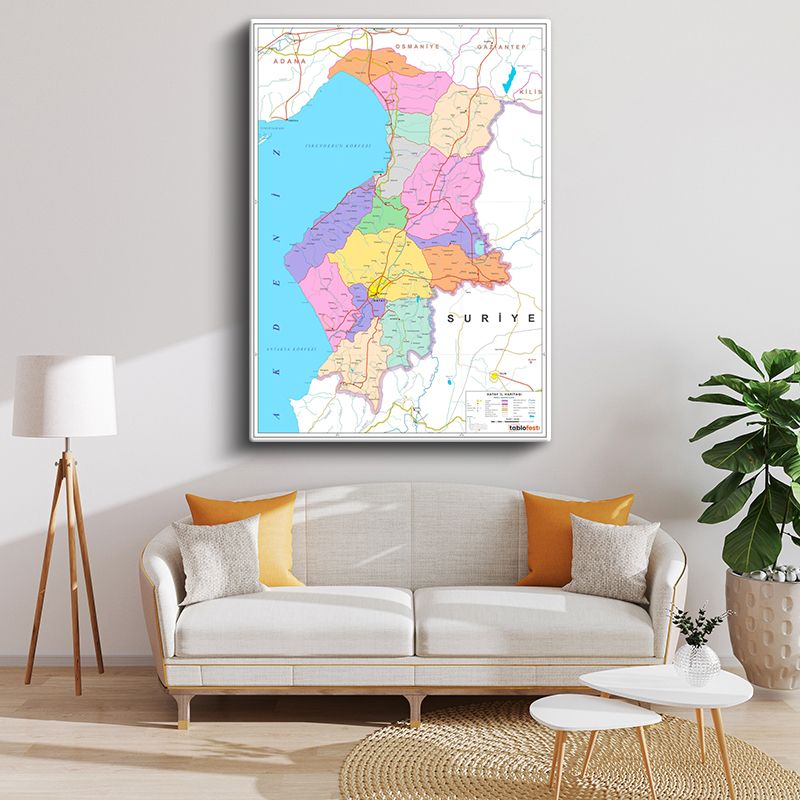 Harita Kanvas Tablo 16