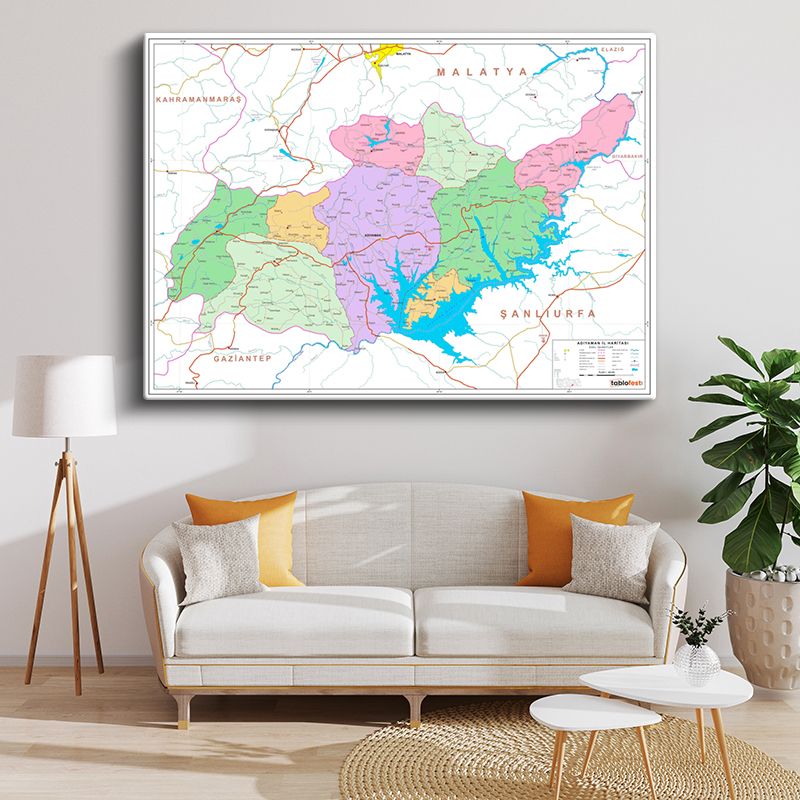 Harita Kanvas Tablo 32