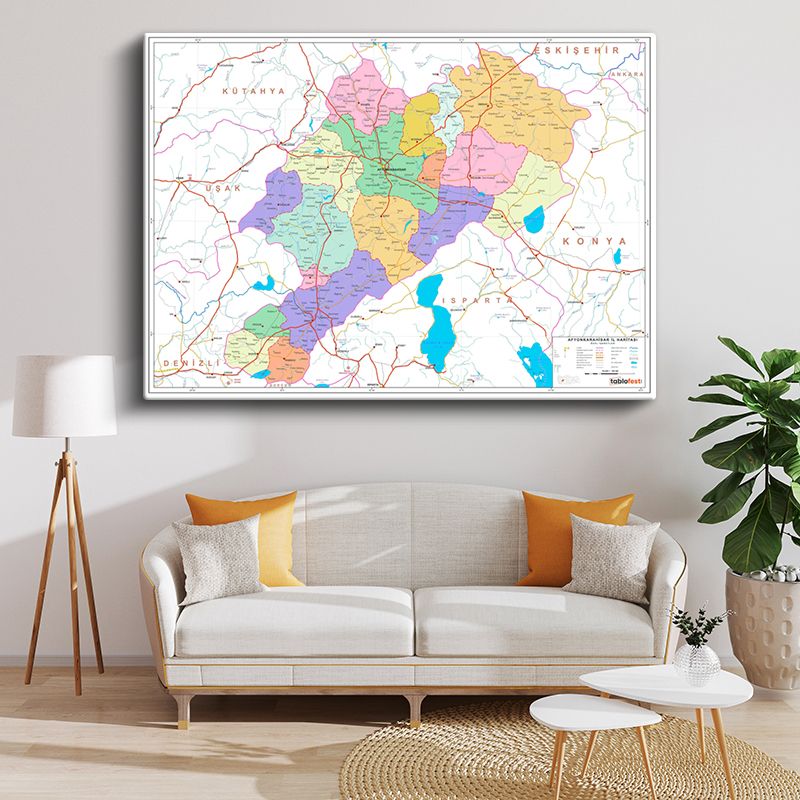 Harita Kanvas Tablo 34