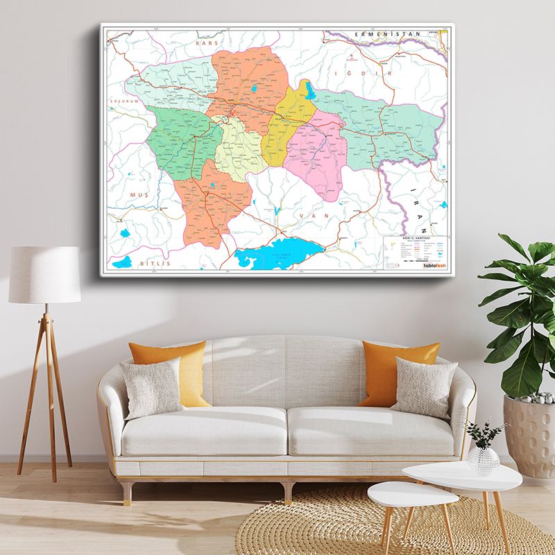 Harita Kanvas Tablo 36