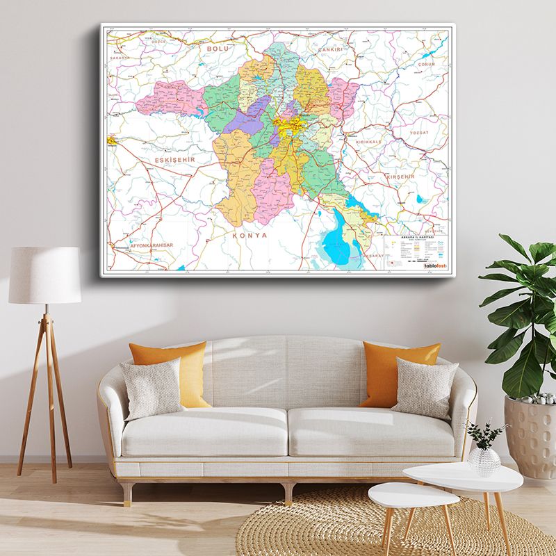 Harita Kanvas Tablo 42