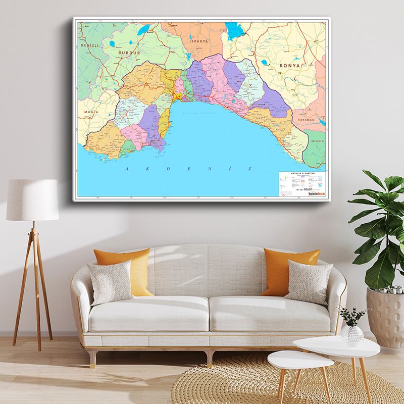 Harita Kanvas Tablo 44