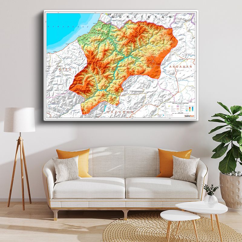 Harita Kanvas Tablo 47