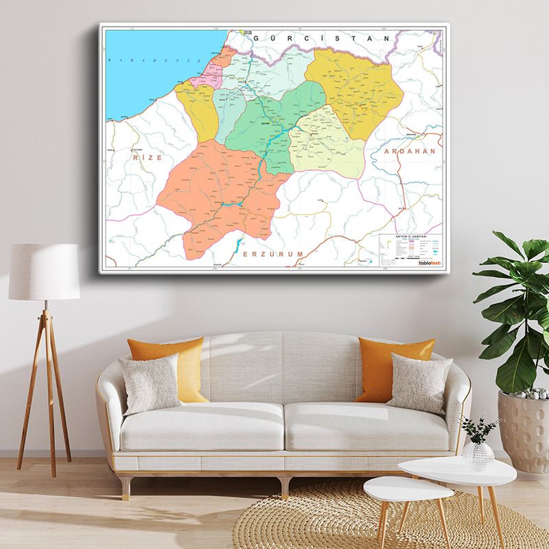 Harita Kanvas Tablo 48