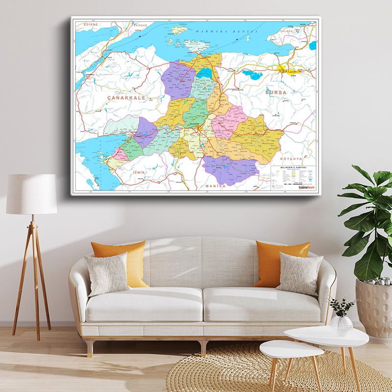 Harita Kanvas Tablo 52