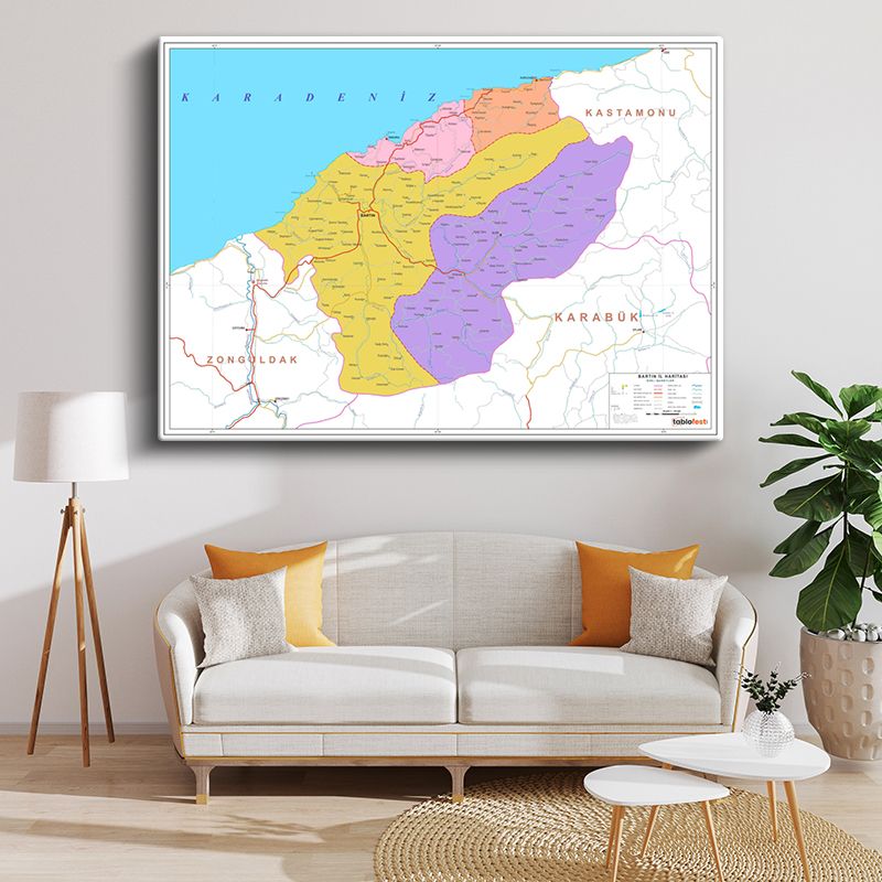 Harita Kanvas Tablo 54