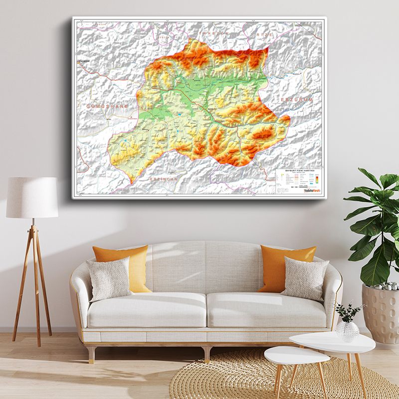 Harita Kanvas Tablo 55