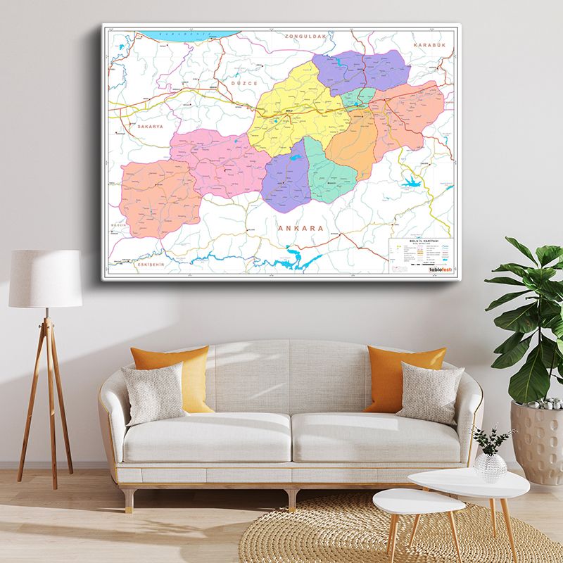 Harita Kanvas Tablo 60