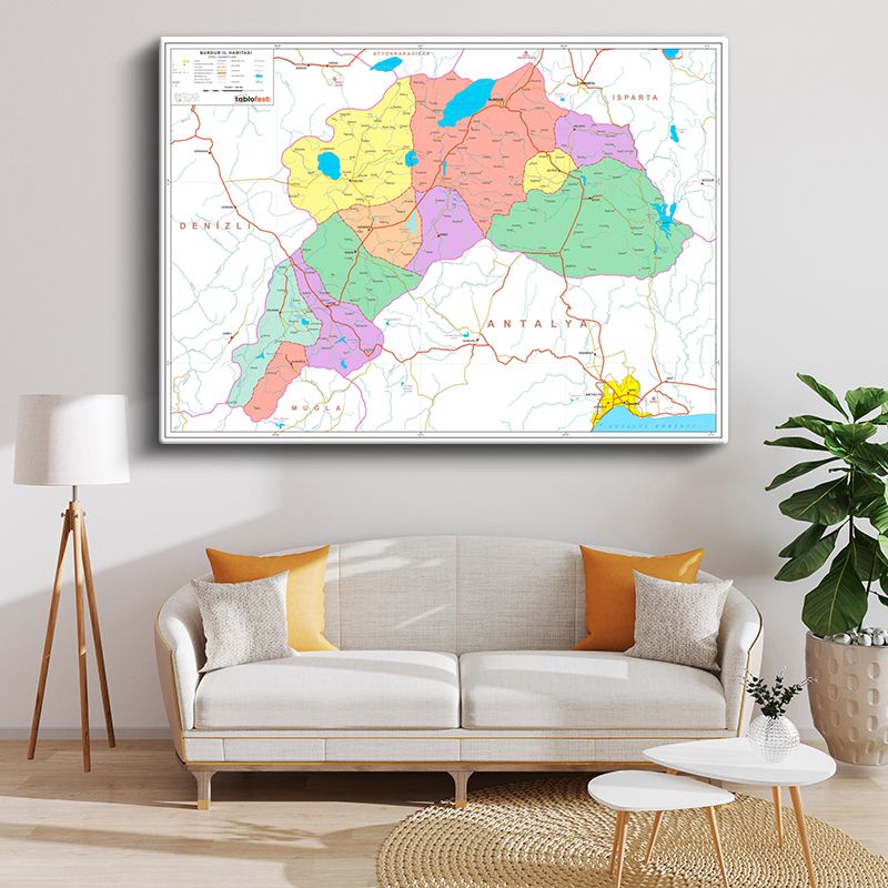 Harita Kanvas Tablo 62