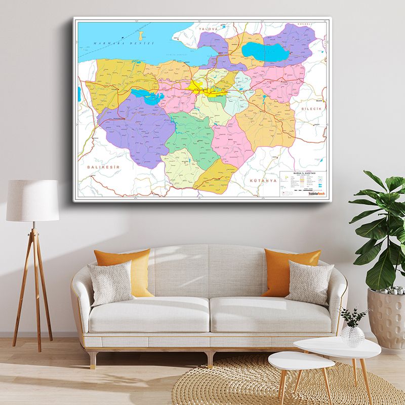 Harita Kanvas Tablo 64