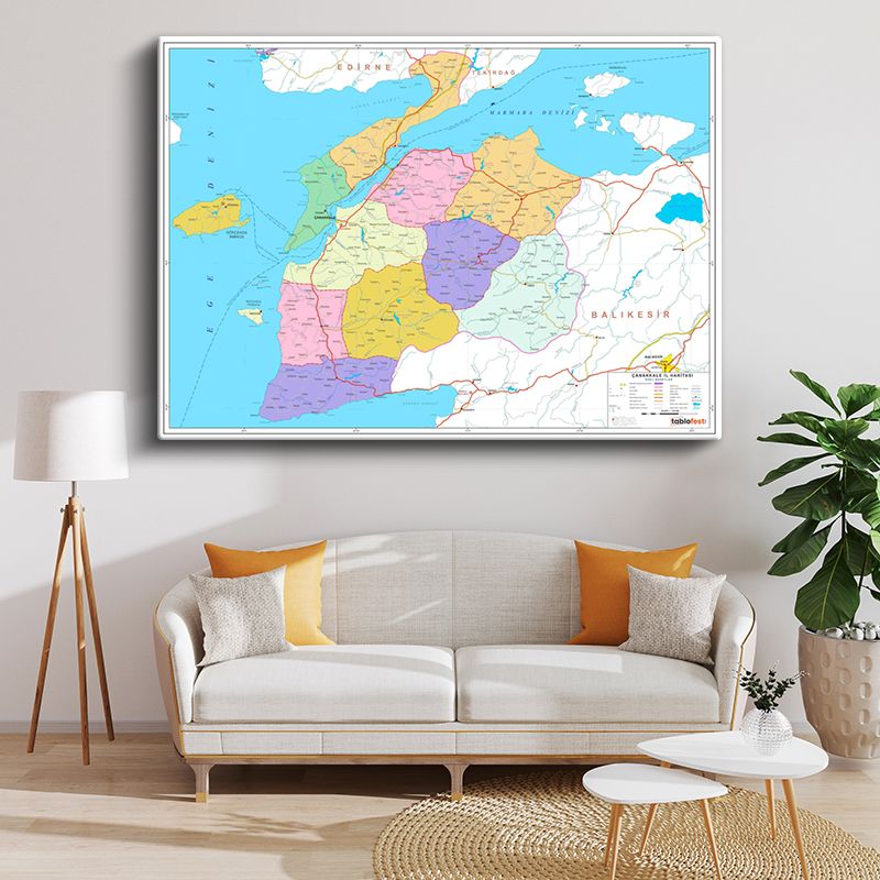 Harita Kanvas Tablo 66