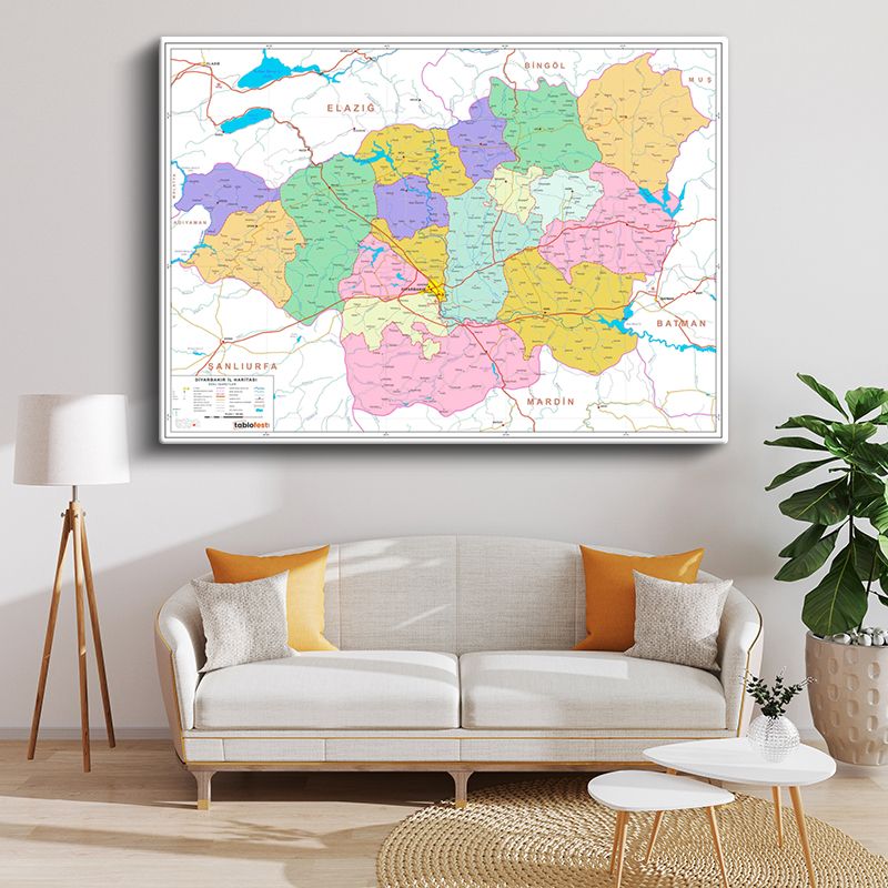 Harita Kanvas Tablo 70