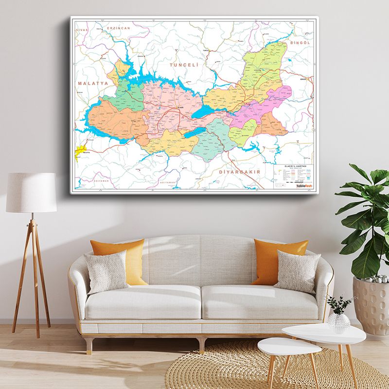 Harita Kanvas Tablo 74