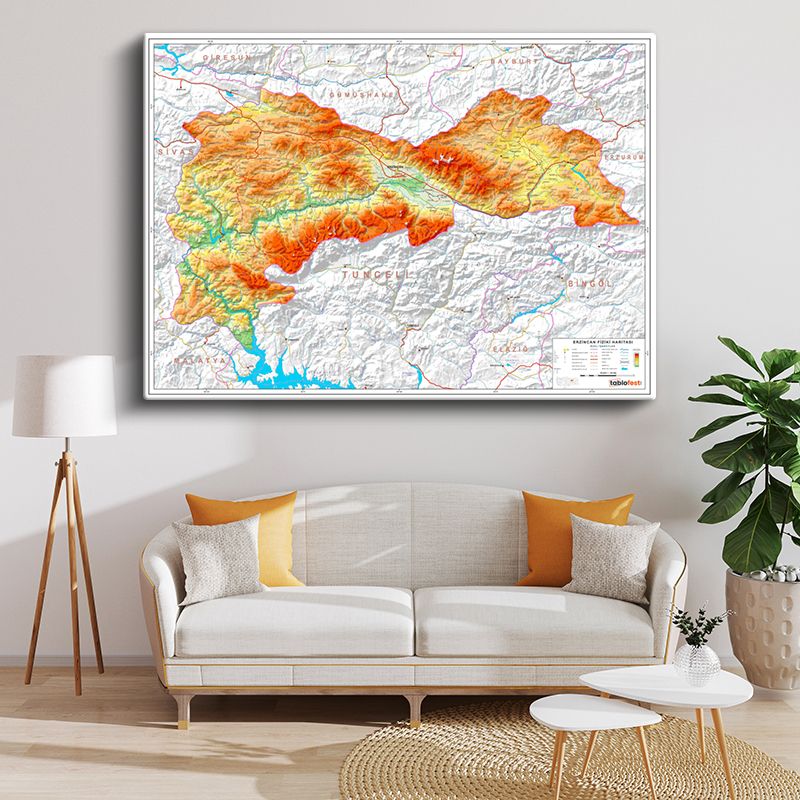 Harita Kanvas Tablo 75