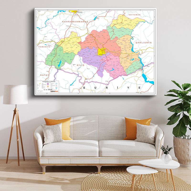 Harita Kanvas Tablo 82