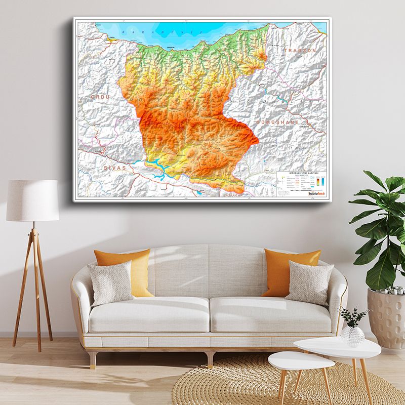 Harita Kanvas Tablo 83