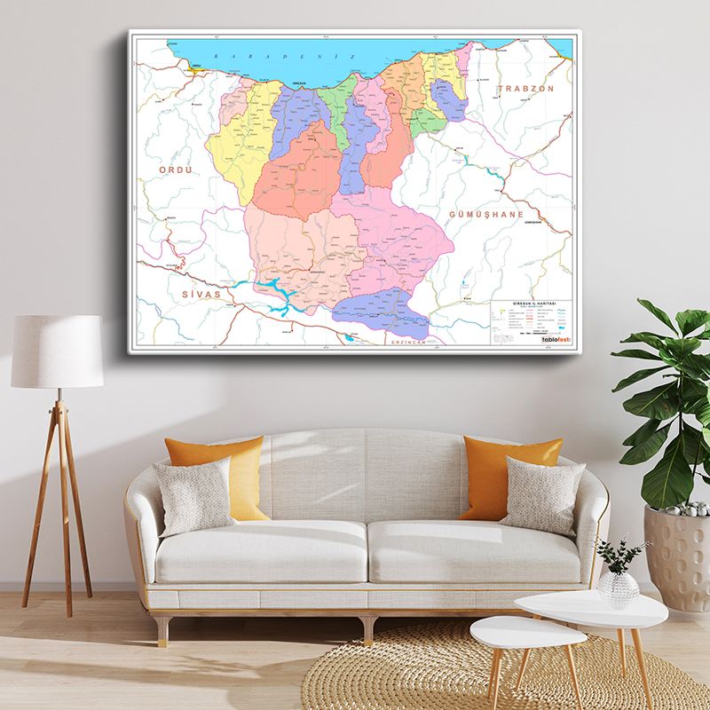 Harita Kanvas Tablo 84