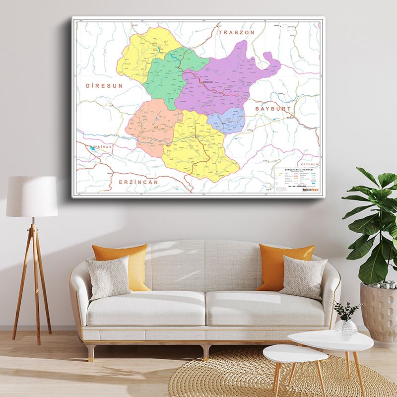 Harita Kanvas Tablo 86