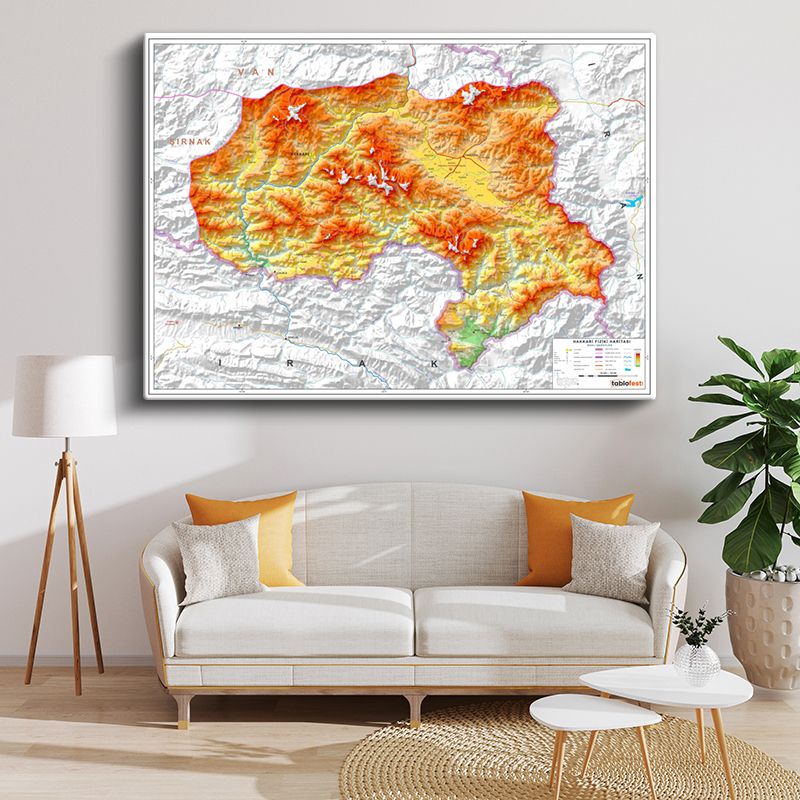 Harita Kanvas Tablo 87