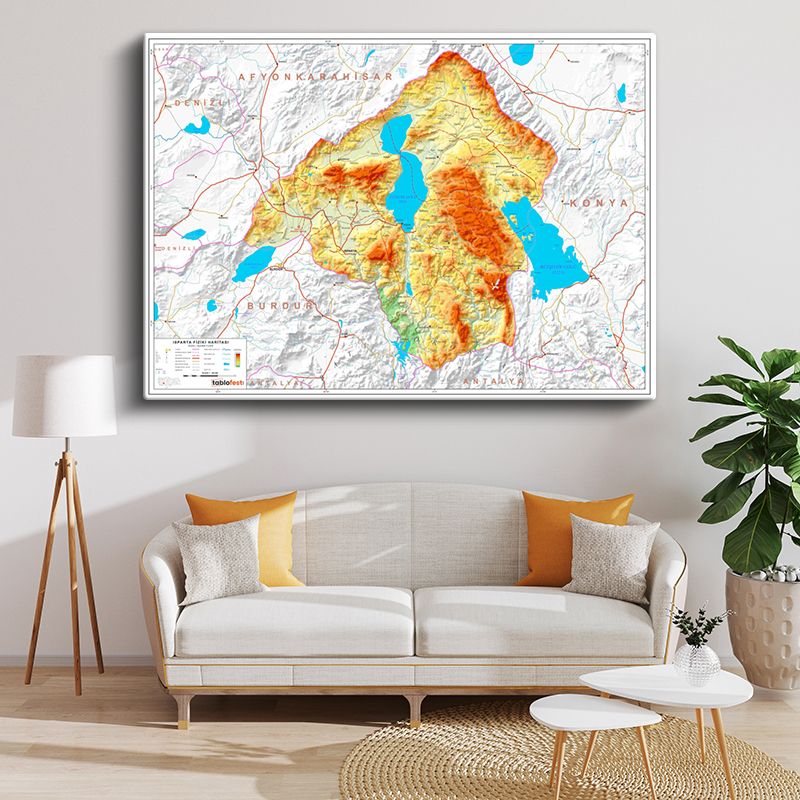 Harita Kanvas Tablo 91