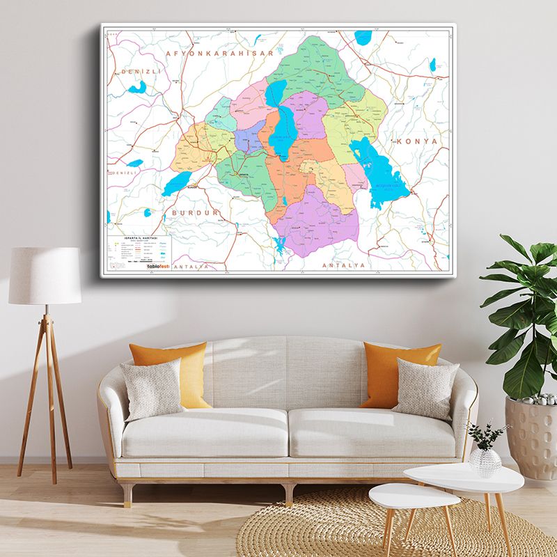 Harita Kanvas Tablo 92