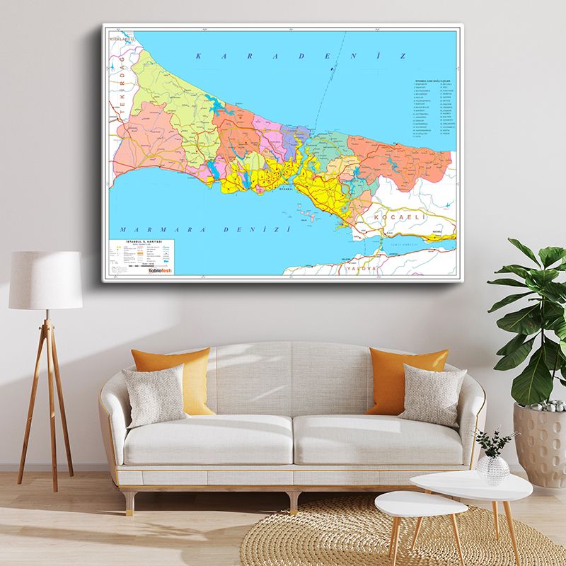 Harita Kanvas Tablo 94