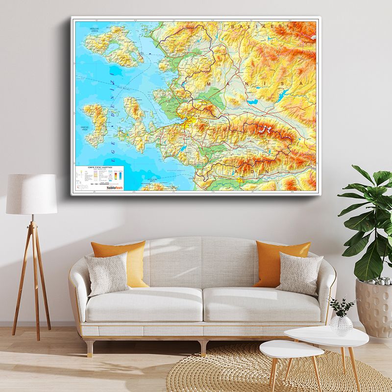 Harita Kanvas Tablo 95