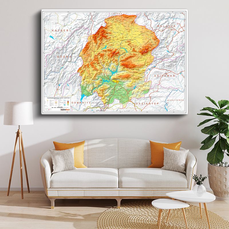 Harita Kanvas Tablo 97