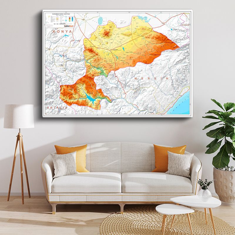 Harita Kanvas Tablo 101