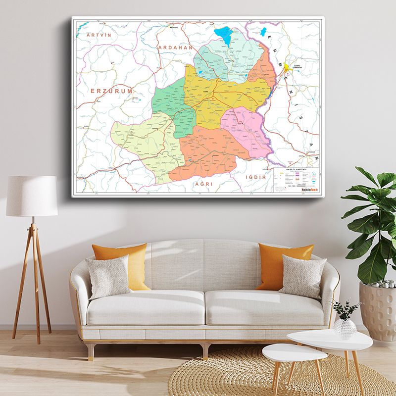 Harita Kanvas Tablo 104