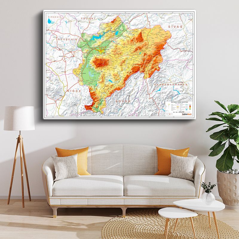 Harita Kanvas Tablo 107