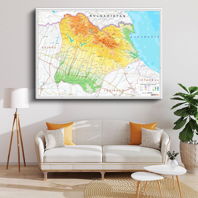 Harita Kanvas Tablo 113