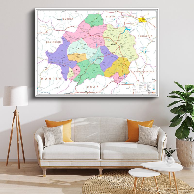 Harita Kanvas Tablo 120