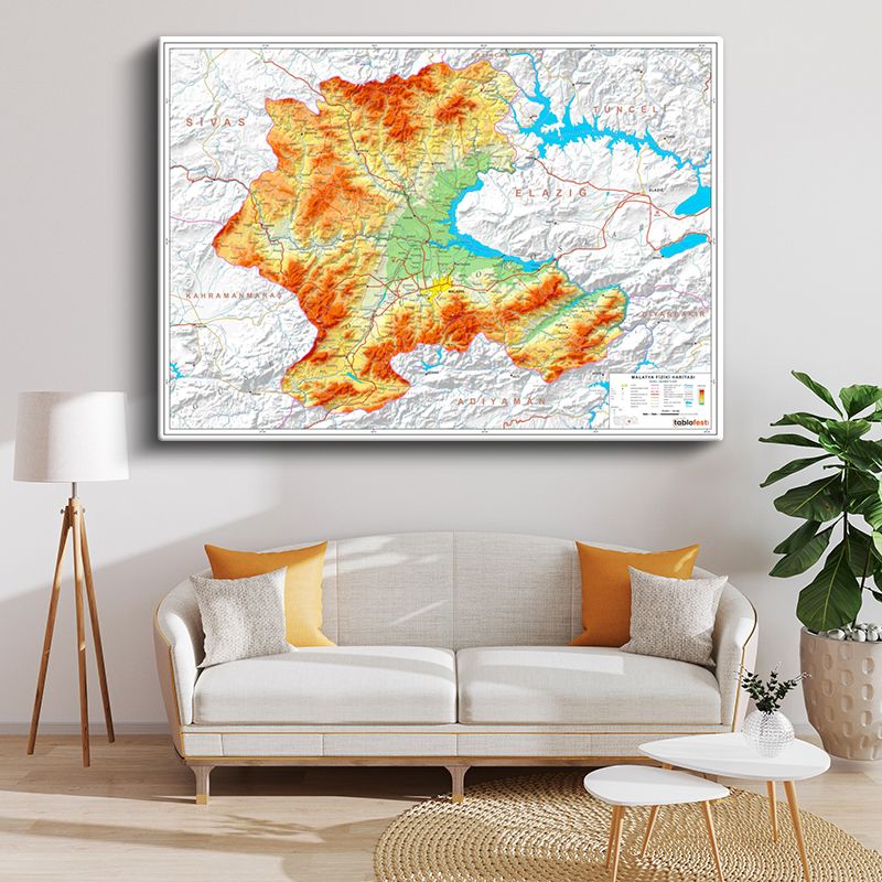 Harita Kanvas Tablo 121