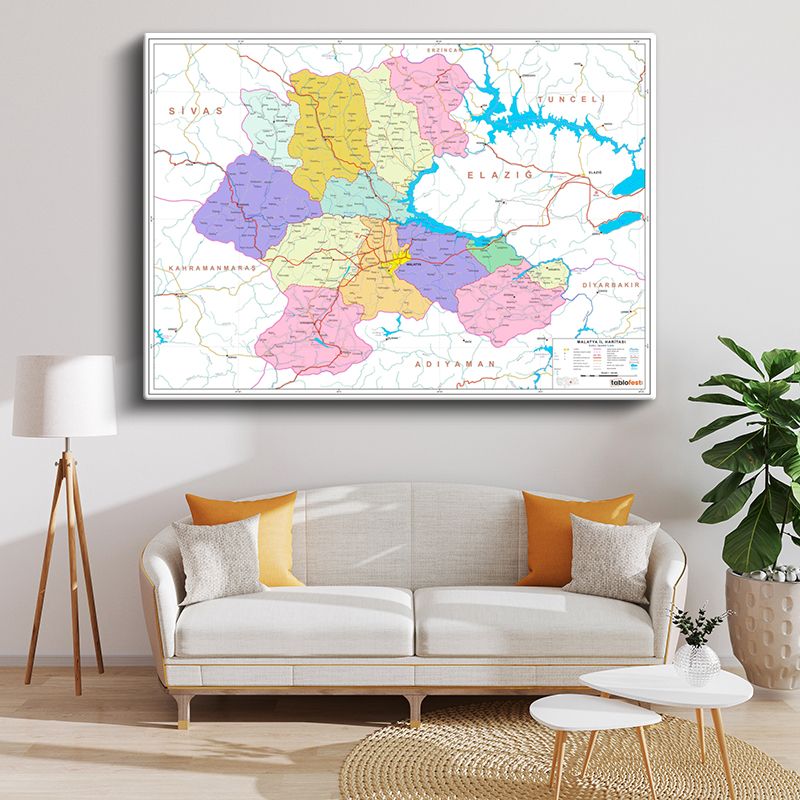 Harita Kanvas Tablo 122