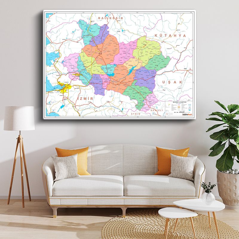 Harita Kanvas Tablo 124