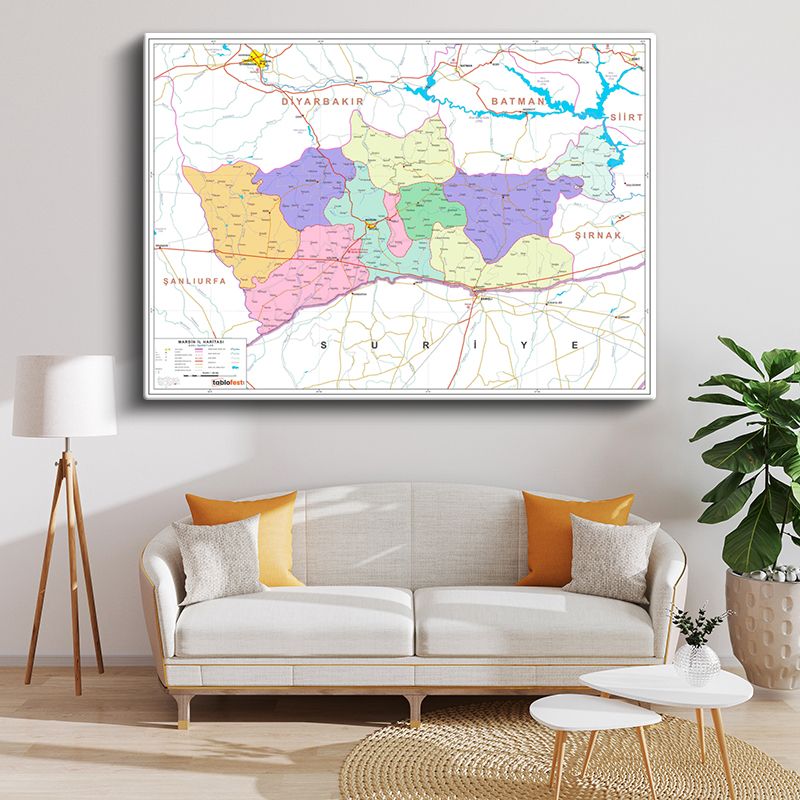 Harita Kanvas Tablo 126