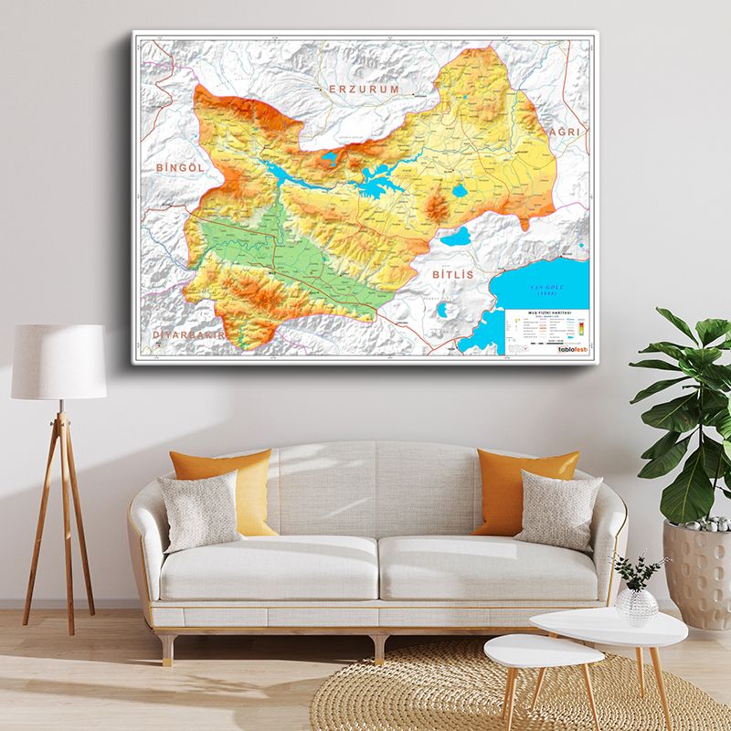 Harita Kanvas Tablo 131