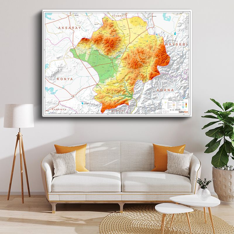 Harita Kanvas Tablo 133