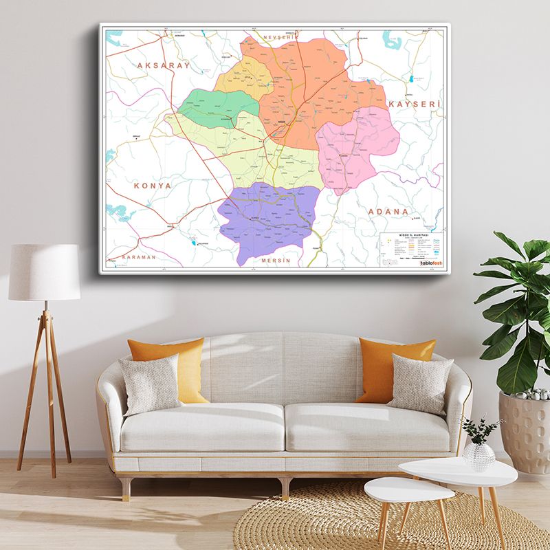 Harita Kanvas Tablo 134