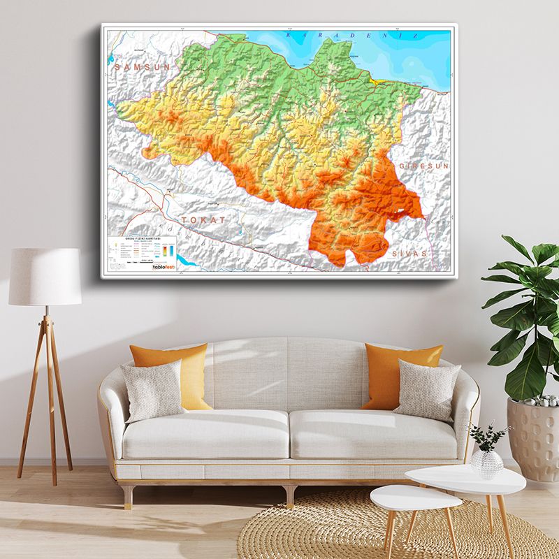 Harita Kanvas Tablo 135