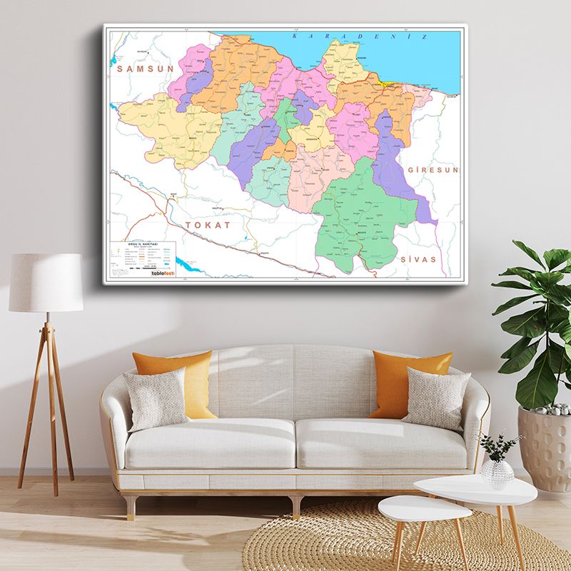 Harita Kanvas Tablo 136