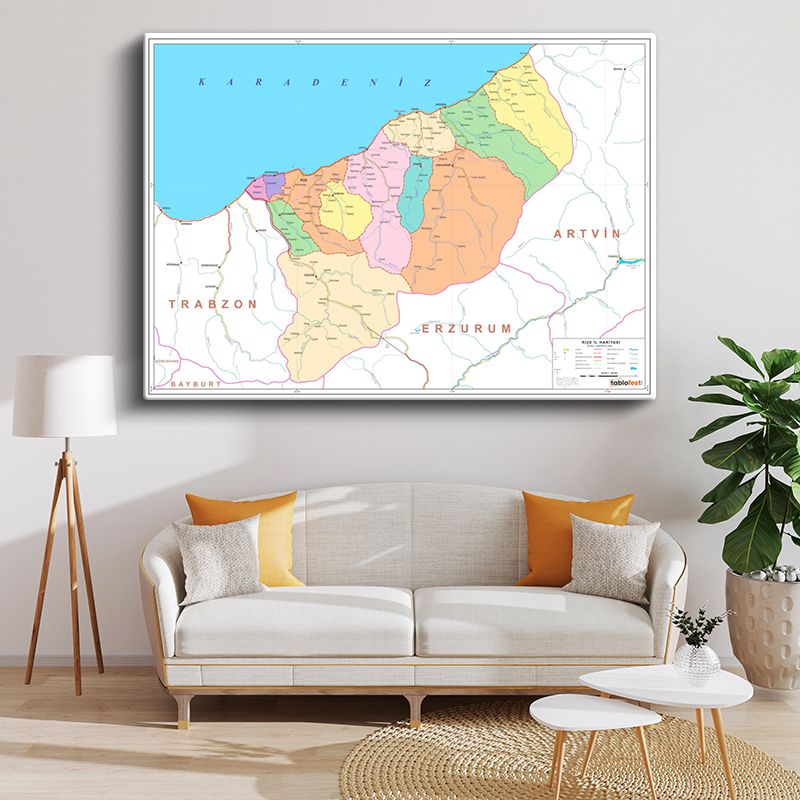 Harita Kanvas Tablo 138