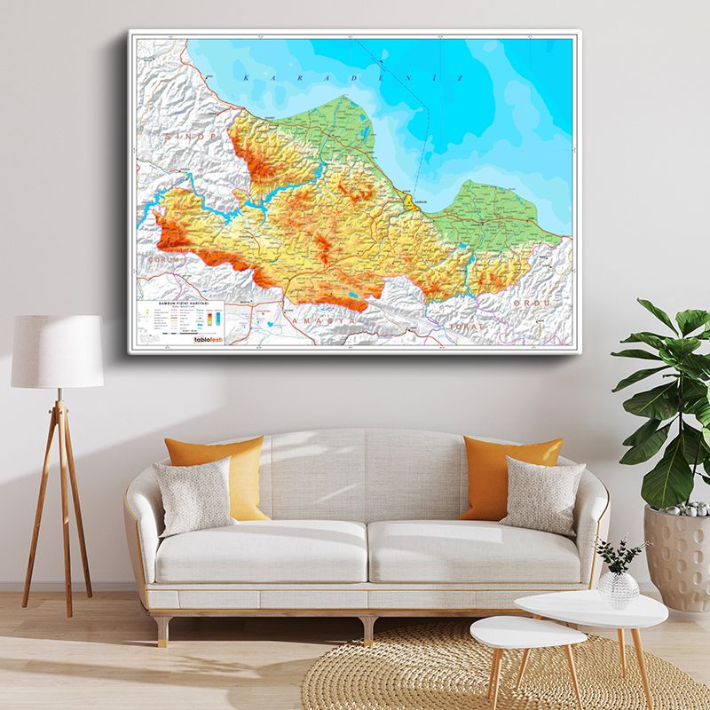 Harita Kanvas Tablo 139