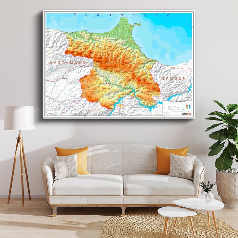 Harita Kanvas Tablo 145