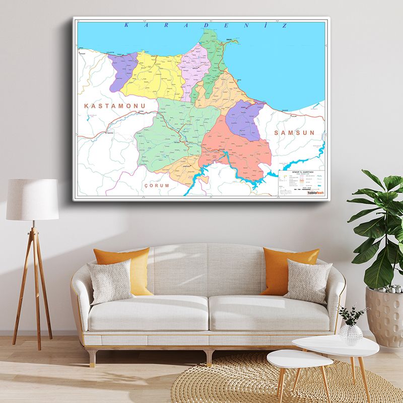 Harita Kanvas Tablo 146