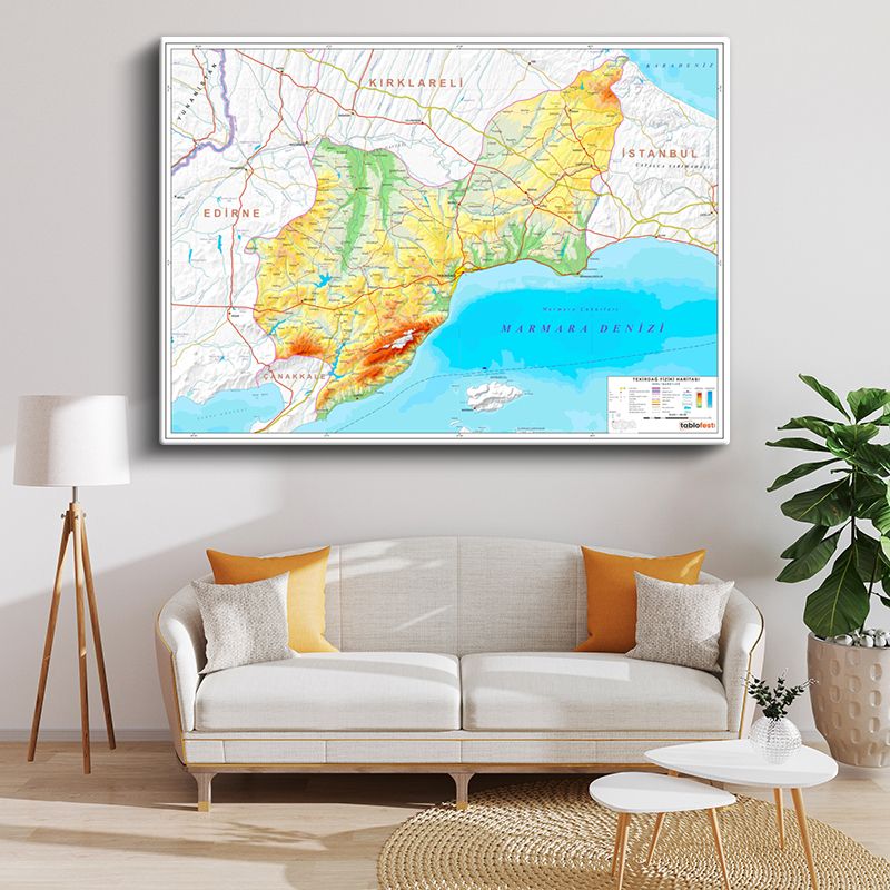 Harita Kanvas Tablo 151