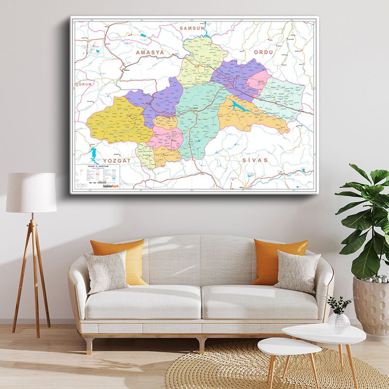 Harita Kanvas Tablo 154